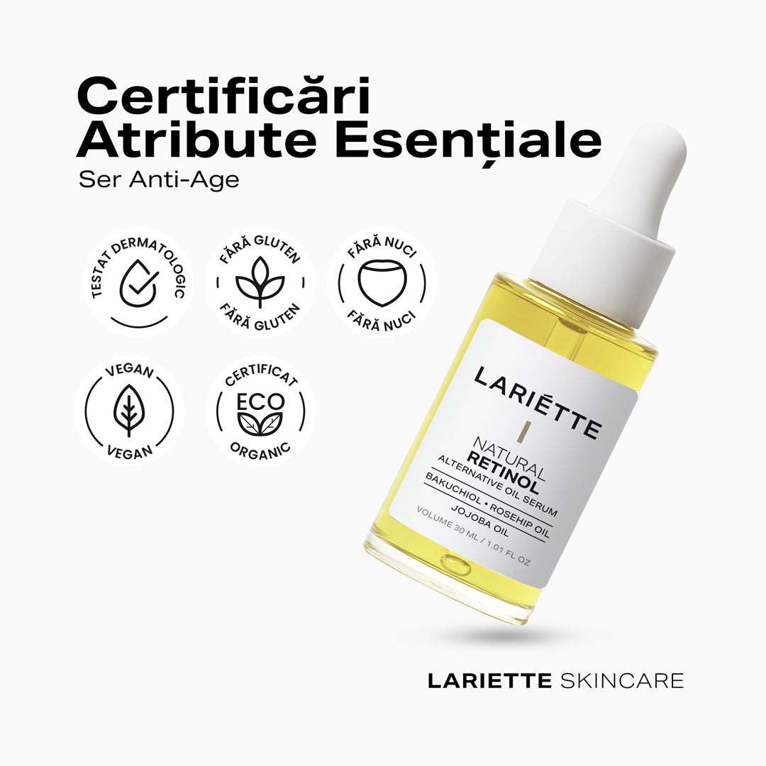 Natural Retinol Serum with Bakuchiol, 30 ml